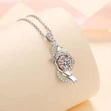 StarGems® 18K Gold Plated Rose 0.5ct Moissanite 925 Silver Platinum Plated Necklace 40+5cm NX116