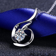 StarGems® Minimalist Four Prong 0.8ct Moissanite 925 Silver Platinum Plated Necklace 40+5cm NX097