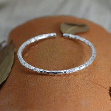 StarGems® Opening Hammered Handmade 999 Sterling Silver Bangle Cuff Bracelet For Women Cb0028