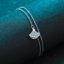 hesy® 0,57 ct Moissanit 925 Silber platiniertes fächerförmiges verstellbares Armband B4741