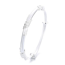 StarGems  Adjustable Blossom Handmade 999 Sterling Silver Bangle Bracelet For Women Cb0133