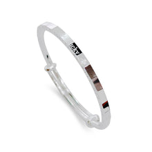 StarGems  Adjustable Lucky Handmade 999 Sterling Silver Bangle Bracelet For Women Cb0181