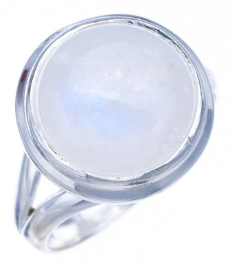 StarGems  Natural Moonstone Handmade 925 Sterling Silver Ring 6 F2706