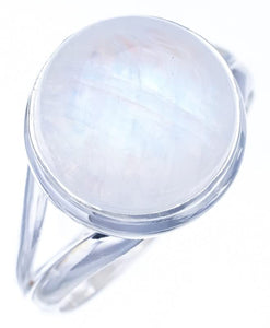 StarGems  Natural Moonstone Handmade 925 Sterling Silver Ring 8.75 F2715