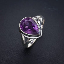 StarGems  Natural Amethyst Handmade 925 Sterling Silver Ring 8 E9258