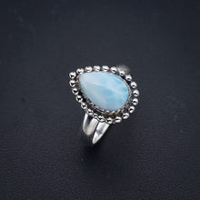 StarGems® Natural Larimar Handmade 925 Sterling Silver Ring 7.25 F0834