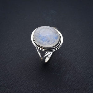 StarGems  Natural Moonstone Handmade 925 Sterling Silver Ring 5.75 F0659