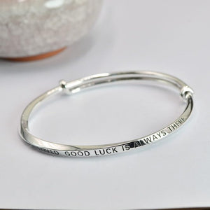 StarGems® Adjustable Simplism Handmade 999 Sterling Silver Bangle Bracelet For Women Cb0142