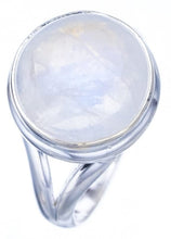 StarGems® Natural Moonstone Handmade 925 Sterling Silver Ring 8 F2549