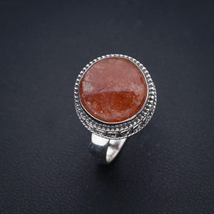 StarGems  Natural Calcite Handmade 925 Sterling Silver Ring 8 F0595