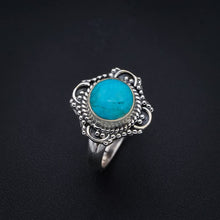 StarGems  Natural Turquoise Handmade 925 Sterling Silver Ring 8.25 F2360