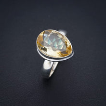 StarGems® Natural Citrine Handmade 925 Sterling Silver Ring 7.5 F0370