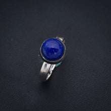 StarGems® Natural Lapis Lazuli Handmade 925 Sterling Silver Ring 5 F1797