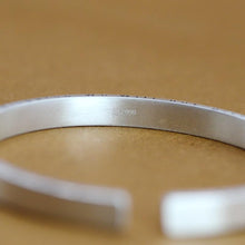 StarGems  Opening Carved Antler Handmade 999 Sterling Silver Bangle Cuff Bracelet For Women Cb0035
