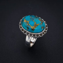 StarGems® Natural Copper Turquoise Handmade 925 Sterling Silver Ring 6.75 F2218