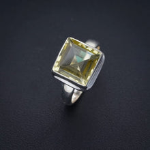 StarGems  Natural Green Amethyst Handmade 925 Sterling Silver Ring 7 F0339