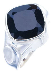 StarGems  Natural Black Onyx Handmade 925 Sterling Silver Ring 8.5 F1717