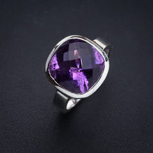 StarGems  Natural Amethyst Handmade 925 Sterling Silver Ring 6.5 E9179