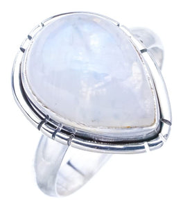 StarGems  Natural Moonstone Handmade 925 Sterling Silver Ring 5.75 F0700