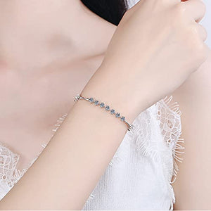 StarGems® 1.35ct Moissanite 925 Silver Platinum Plated Adjustable Simplism Bracelet B4728