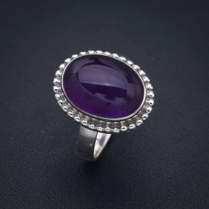 StarGems  Natural Amethyst Handmade 925 Sterling Silver Ring 8.75 F2859