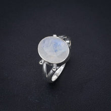 StarGems  Natural Moonstone Handmade 925 Sterling Silver Ring 7 F2554