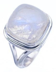 StarGems® Natural Moonstone Handmade 925 Sterling Silver Ring 4 F2518