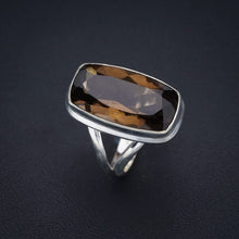 StarGems  Natural Smoky Quartz Handmade 925 Sterling Silver Ring 6.25 F1926