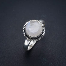 StarGems® Natural Moonstone Handmade 925 Sterling Silver Ring 8 F0613