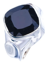 StarGems  Natural Black Onyx Handmade 925 Sterling Silver Ring 6.5 F1761