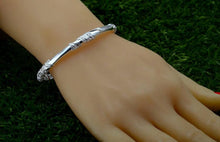 StarGems  Adjustable Blossom Handmade 999 Sterling Silver Bangle Bracelet For Women Cb0221