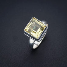 StarGems  Natural Green Amethyst Handmade 925 Sterling Silver Ring 6.75 F0349