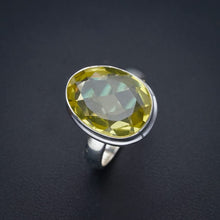 StarGems  Natural Green Amethyst Handmade 925 Sterling Silver Ring 7.25 F0318