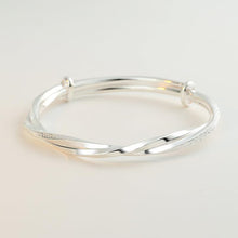 StarGems® Adjustable Mobius Handmade 999 Sterling Silver Bangle Bracelet For Women Cb0153