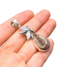 StarGems  Natural Picasso Jasper Starfish Handmade Boho Starfish Shape 925 Sterling Silver Pendant 2" T2894