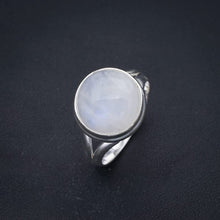 StarGems  Natural Moonstone Handmade 925 Sterling Silver Ring 8 F2544