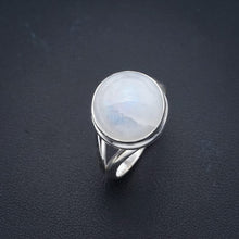 StarGems  Natural Moonstone Handmade 925 Sterling Silver Ring 8 F0768