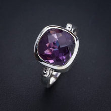 StarGems® Natural Amethyst Handmade 925 Sterling Silver Ring 9 E9221