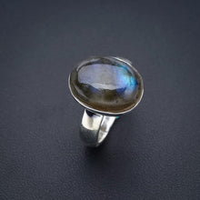 StarGems  Natural Labradorite Handmade 925 Sterling Silver Ring 8 F0157