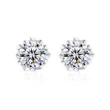 StarGems  0.5ct Moissanite 925 Silver Platinum Plated Heart-shape Romantic Stud B4632