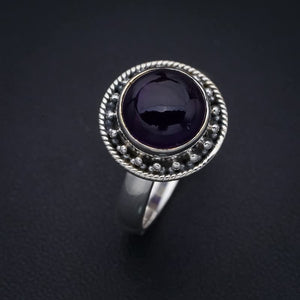 StarGems  Natural Amethyst Handmade 925 Sterling Silver Ring 8.75 F2830