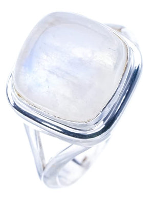 StarGems  Natural Moonstone Handmade 925 Sterling Silver Ring 5 F0724