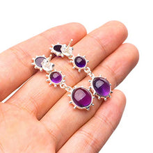 StarGems® Natural Amethyst Handmade Unique 925 Sterling Silver Stud 1 1/2" T5268