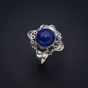 StarGems  Natural Lapis Lazuli Star Handmade 925 Sterling Silver Ring 7.25 F1804