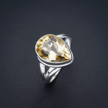 StarGems  Natural Citrine Handmade 925 Sterling Silver Ring 7.25 F0329