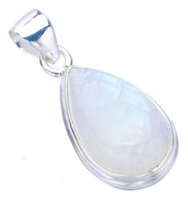 StarGems® Natural Moonstone Handmade 925 Sterling Silver Pendant 1.25" F5016