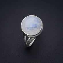 StarGems  Natural Moonstone Handmade 925 Sterling Silver Ring 8 F2751