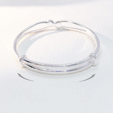 StarGems® Adjustable Bowtie Handmade 999 Sterling Silver Bangle Bracelet For Women Cb0171