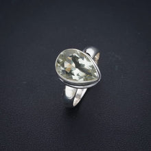 StarGems® Natural Green Amethyst Handmade 925 Sterling Silver Ring 7.25 F1077