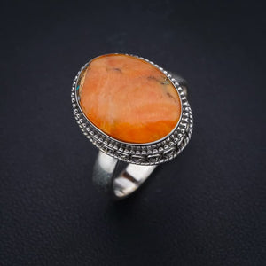 StarGems  Natural Calcite Handmade 925 Sterling Silver Ring 8.75 F2100